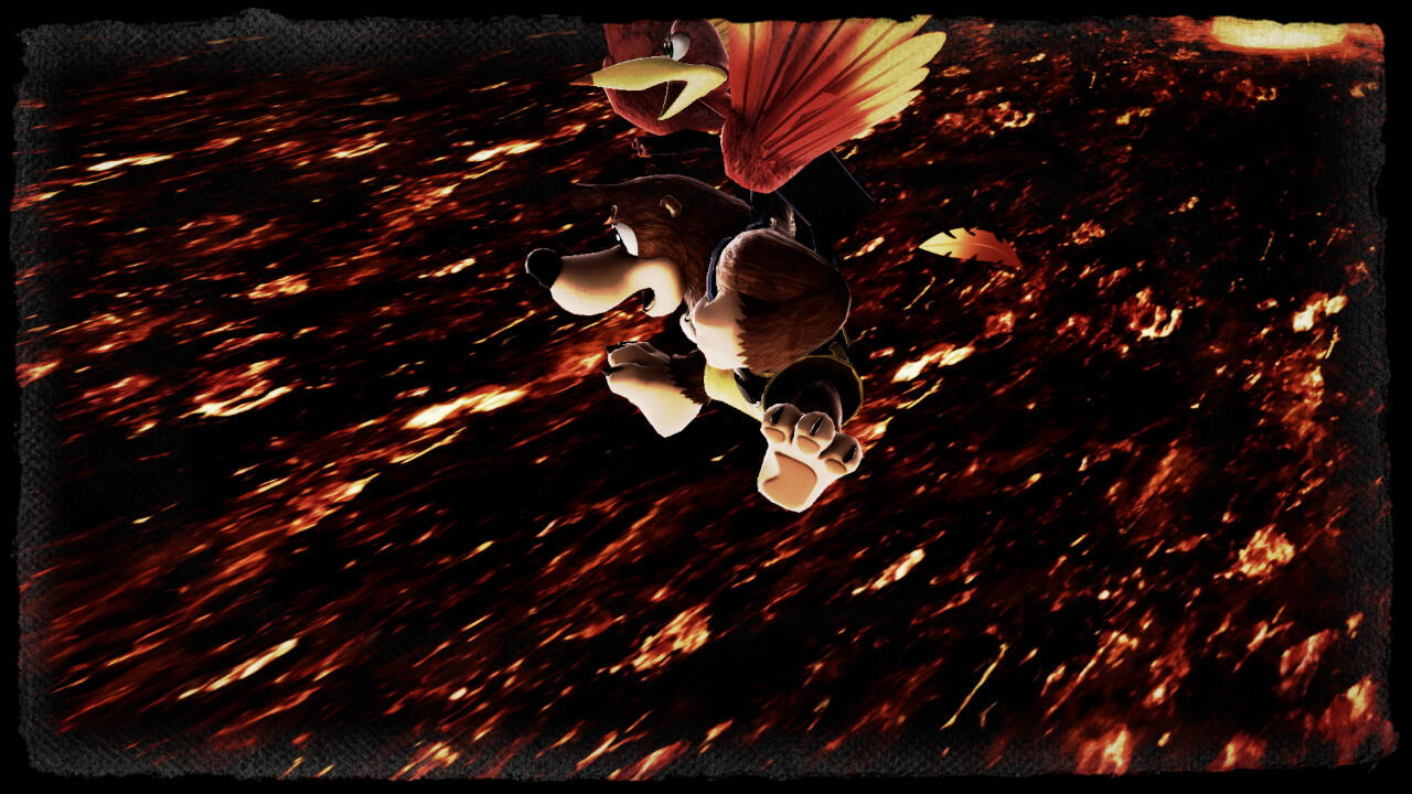 banjo falling into lava